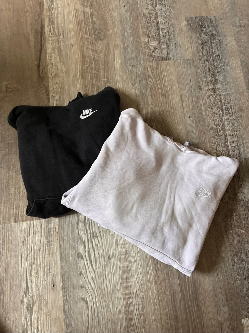 2 Nike Hoodies (black and lavender) Size Womens Small